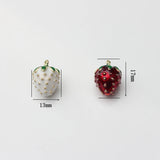 Zinc Alloy Strawberry Charms 6PCS DIY Jewelry Making