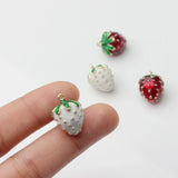 Zinc Alloy Strawberry Charms 6PCS DIY Jewelry Making