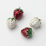 Zinc Alloy Strawberry Charms 6PCS DIY Jewelry Making