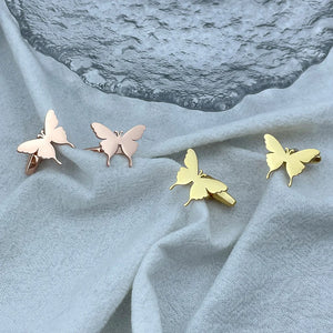 High Butterfly Cufflinks Stainless Steel Men's Business Shirt Cuff Links