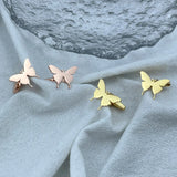 High Butterfly Cufflinks Stainless Steel Men's Business Shirt Cuff Links