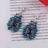 Crystal Clip on Earrings Women's Vintage Jewelry Wedding Gift