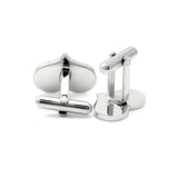 Rock Romantic High Heart Cufflinks 20mm Silver Men's Jewelry