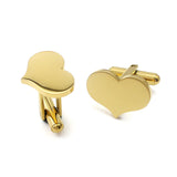 Rock Romantic High Heart Cufflinks 20mm Silver Men's Jewelry