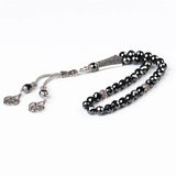 Islamic Masbaha 8mm Hematite Stone Prayer Beads Rosary 33 Muslim Tespih