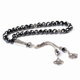 Islamic Masbaha 8mm Hematite Stone Prayer Beads Rosary 33 Muslim Tespih