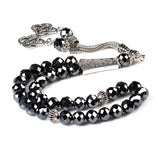 Islamic Masbaha 8mm Hematite Stone Prayer Beads Rosary 33 Muslim Tespih