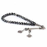 Islamic Masbaha 8mm Hematite Stone Prayer Beads Rosary 33 Muslim Tespih