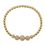 Crystal CZ Wrap Bracelet 6mm 10mm