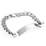 316L Stainless Steel Punk Bracelet Jesus Cross Silver Chain Charm Bracelets Men