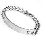 316L Stainless Steel Punk Bracelet Jesus Cross Silver Chain Charm Bracelets Men