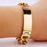 316L Stainless Steel Punk ID Bracelet Chain Charm Bracelets for Men