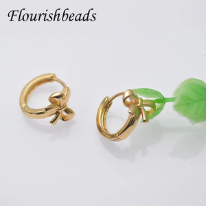 Plating Bowknot Earring Hooks for Jewelry