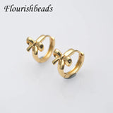 Plating Bowknot Earring Hooks for Jewelry