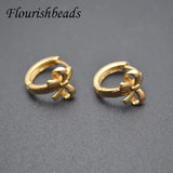 Plating Bowknot Earring Hooks for Jewelry