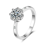 925 Silver Wedding Ring Flower Heart Arrow CZ Finger Rings for Women