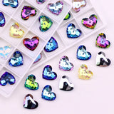 17mm Fat Peach Austrian Crystal Heart AB Pendant Beads Necklace DIY