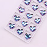 17mm Fat Peach Austrian Crystal Heart AB Pendant Beads Necklace DIY
