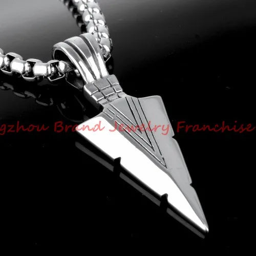 High Tech Stainless Steel Silver/Gold Sword Pendant Necklace for Men