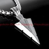 High Tech Stainless Steel Silver/Gold Sword Pendant Necklace for Men