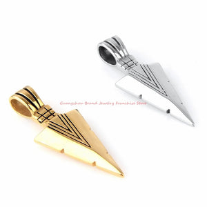 High Tech Stainless Steel Silver/Gold Sword Pendant Necklace for Men