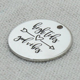 High Tides Good Vibes Pendant Necklace, Laser Engraved Charm
