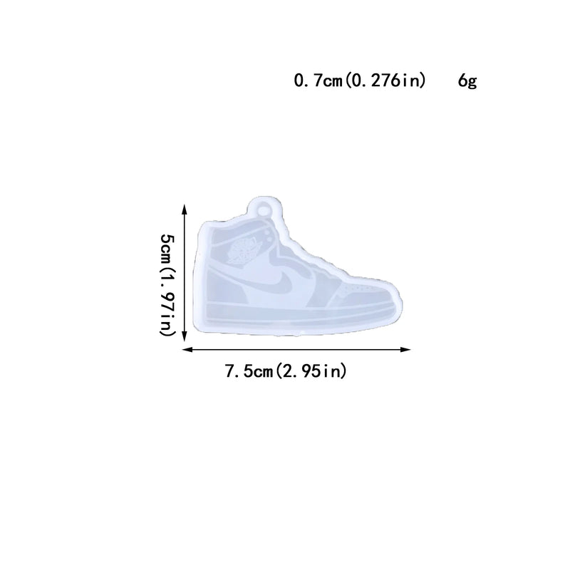 High Top Basketball Shoes Silicone Mold DIY Keychain Resin