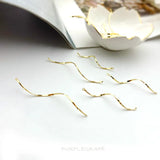 18K Copper-Plated Ear Tassel Earrings, DIY Wave Curve Material