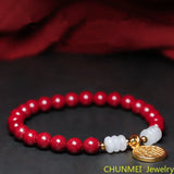 Cinnabar Bracelet Women's Purple Sand Jewelry