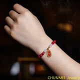 Cinnabar Bracelet Women's Purple Sand Jewelry