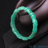 Luxury Dongling Jade Bamboo Bracelet Green Jade Car Bracelet