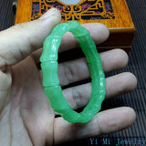 Luxury Dongling Jade Bamboo Bracelet Green Jade Car Bracelet