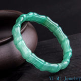 Luxury Dongling Jade Bamboo Bracelet Green Jade Car Bracelet
