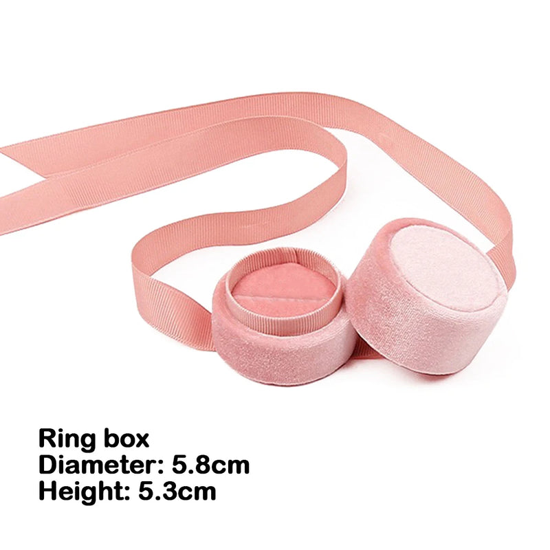 Round Jewelry Storage Box for Earrings Ring Pendant