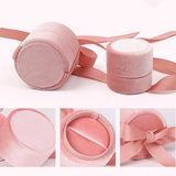 Round Jewelry Storage Box for Earrings Ring Pendant