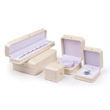 Champagne Pu Leather Jewelry Box For Women