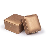Champagne Pu Leather Jewelry Box For Women