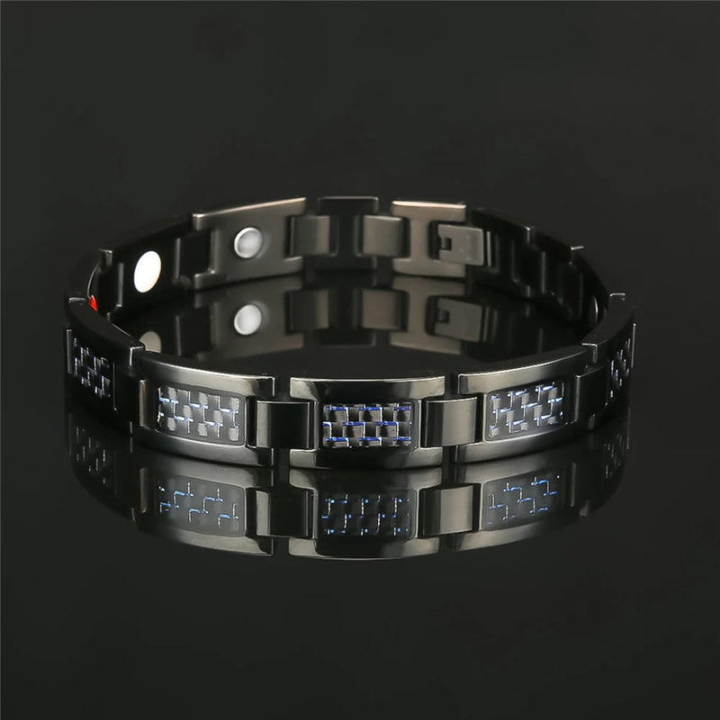 High-end Carbon Fibre Magnetic Bracelet For Men