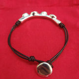 Electroplating 925 Silver Four Green Crystals Bracelet