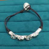 Electroplated 925 Silver Green Crystal Bracelet