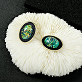 Geometric Oval Earrings Hong Kong Style S925 Silver Needle Earrings