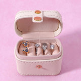 European Style Jewelry Storage Box PU Leather Birthday Gift