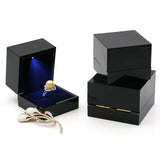 LED Light Diamond Ring Box Wedding Gift Jewelry Display