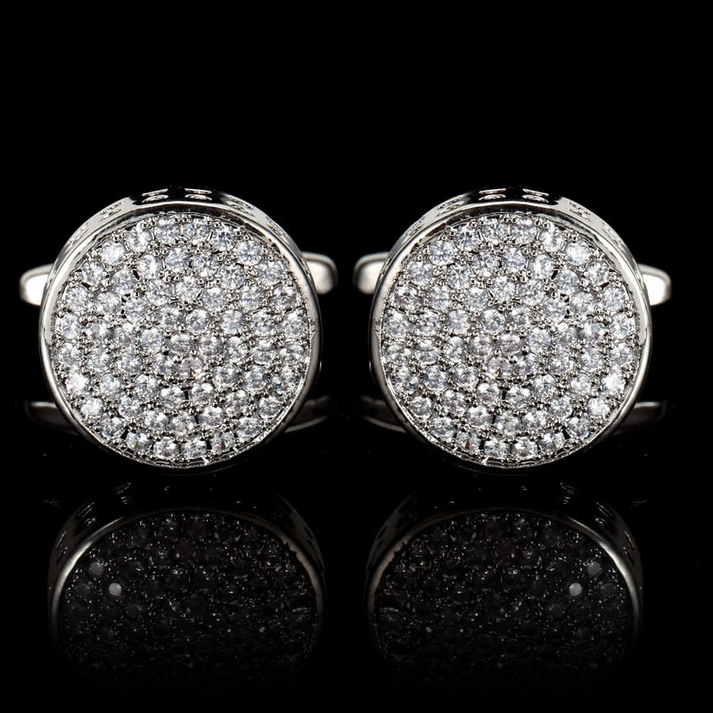 Zircon Cufflinks Men's Business Banquet Shirt Buttons Rhinestone Cuff Links