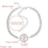 High-end Crystal Pendant Necklace Woman Rhinestone Torques Star Square