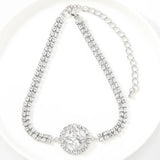 High-end Crystal Pendant Necklace Woman Rhinestone Torques Star Square
