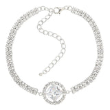 High-end Crystal Pendant Necklace Woman Rhinestone Torques Star Square
