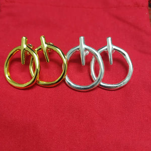 Spanish Electroplating 925 Silver 14k Circle Earrings