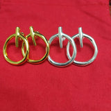 Spanish Electroplating 925 Silver 14k Circle Earrings