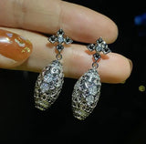 Cylindrical Pendant Earrings European Hot Girl Ear Jewelry